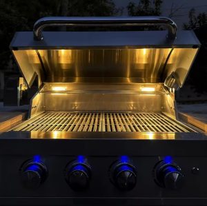 AUSTIN de nuit Austin – Barbecue gaz 4 brûleurs autonome tout inox | Bellazio kitchen