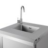 PRIMAVERA - Cuisine extérieure complète tout inox 8 brûleurs avec évier et cave à vin | Bellazio kitchen